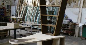 Scrivania studio-in legno-artigianale design esclusivo